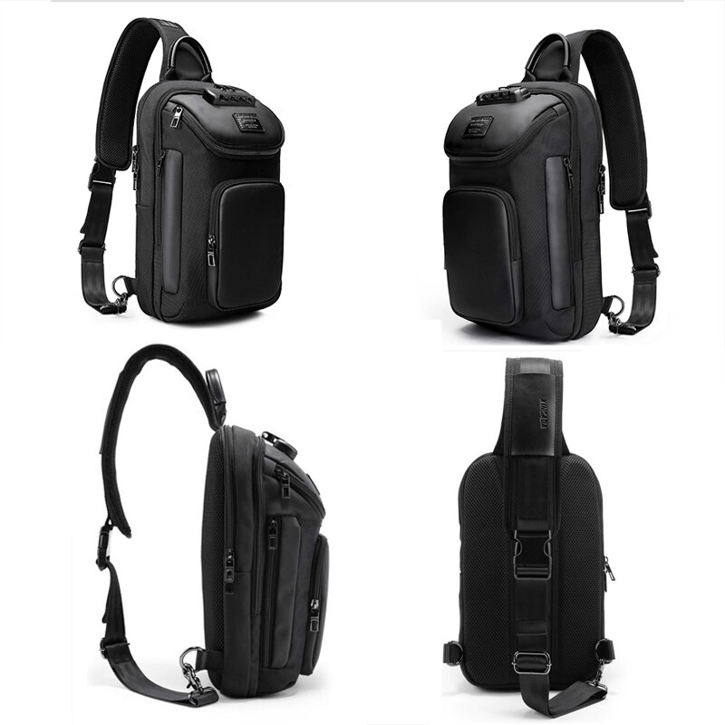 Waterproof Multifunction Shoulder Bag for Men / Stylish Male Large Capacity Crossbody Bags